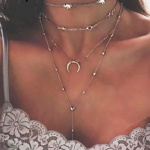 Crescent Layered Necklace